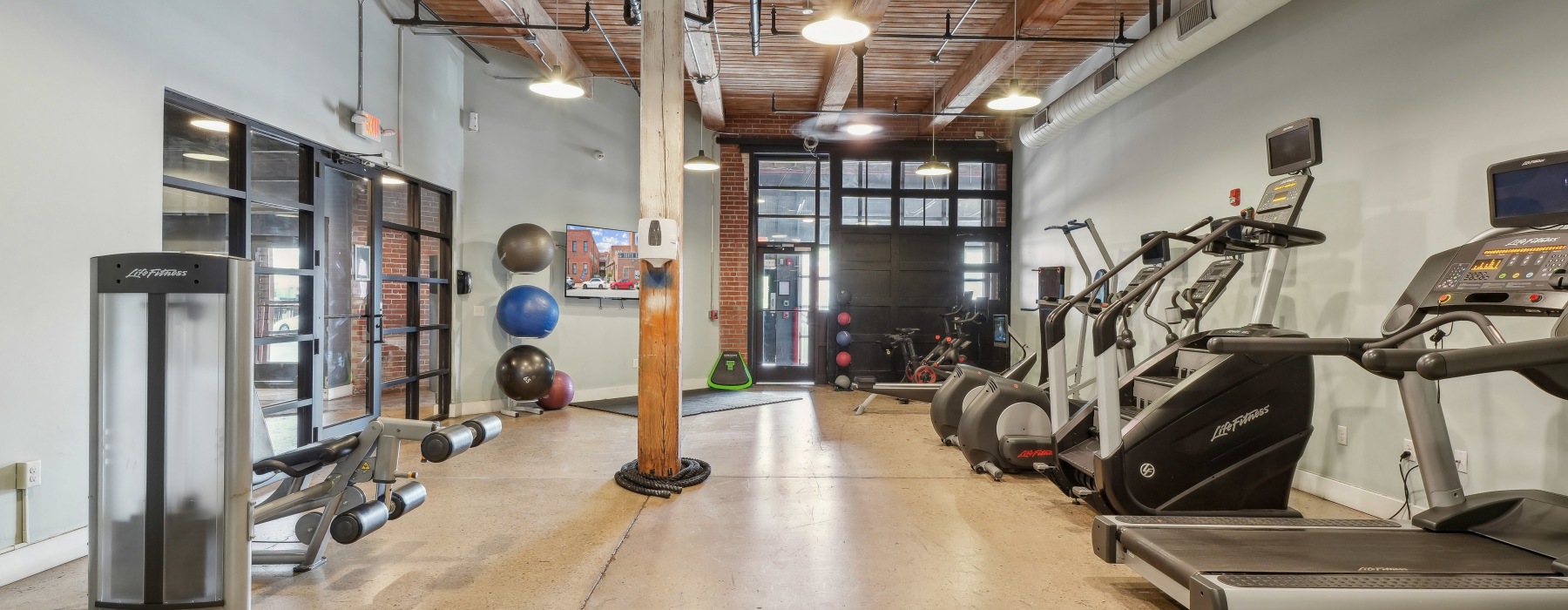 Fitness center wide shot